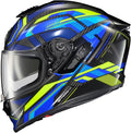 ScorpionEXO ST1400 EVO Carbon Fiber Full Face Sport Touring Street Motorcycle Helmet - Bluetooth Ready Speaker Pockets DOT ECE Hex (Gloss Blue - Medium)
