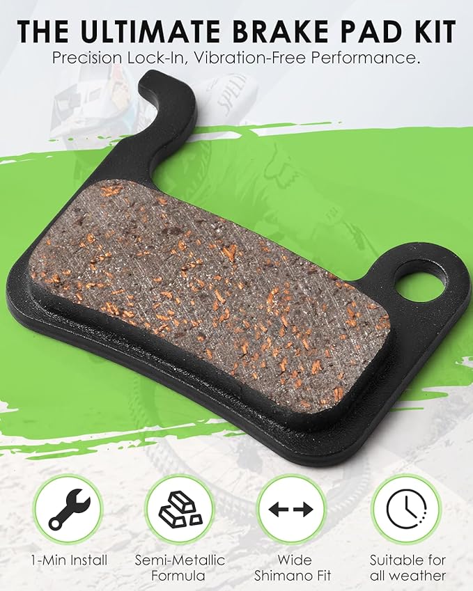 Zacro Bike Brake Pads for BMX, MTB & Road Bikes, Easy Installation, Durable & Quiet