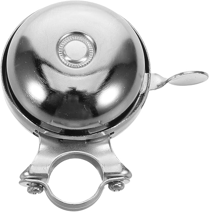 TOYANDONA Vintage Bicycle Bell, Loud Metal Bike Bell and Adults, Silver Retro Manual Horn with Handlebar Mount for Mountain and Road Bikes