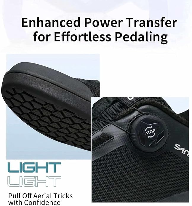 MTB Mountain Bike Shoes for XC/Enduro/DH Cycling, Speed Lace Dial System Stability(Flat Pedal/Clipless Version)