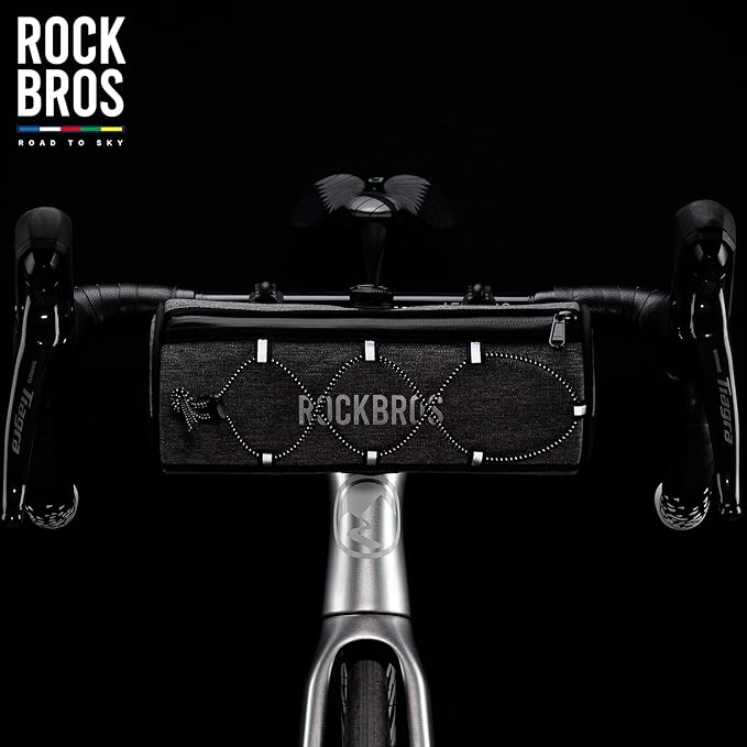 ROCKBROS ROAD TO SKY Bike Handlebar Bag Bicycle Front Bag Bag Storage Bag Lightweight & Sturdy Bicycle Handlebar bag for Road Mountain Bike 2L