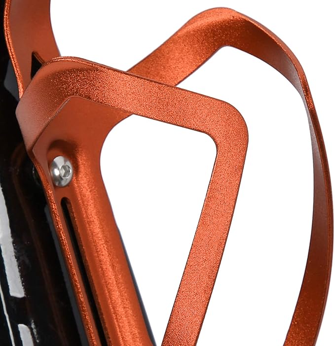 Aluminum Alloy Cage Cage Bouteille, Light Support for Folding Bikes on Road, Black Accessories (Orange)