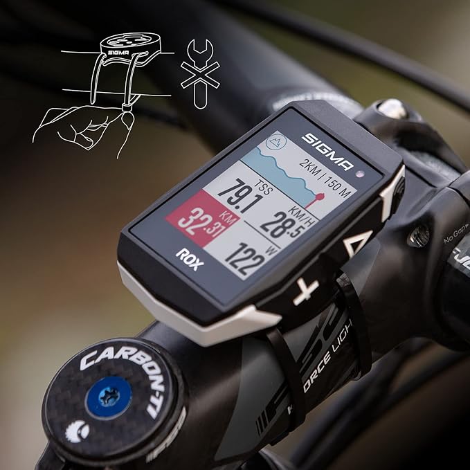 SIGMA Sport ROX 11.1 EVO GPS Bike Computer, Black, Navigation, Workout, Indoor & Outdoor Training, Quick Mounting, E-Bike Ready, Smart Phone Connectivity, Lightweight, IP67 Water Resistant