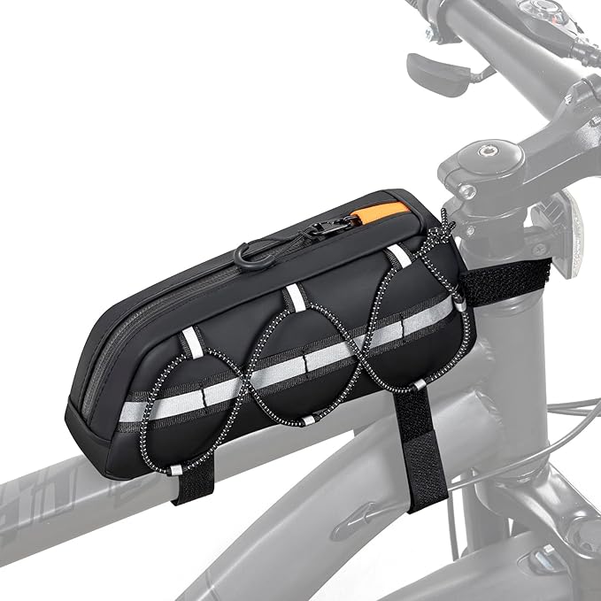 GMAK Top Tube Bike Bag, Bike/Bicycle Phone Front Frame Bags, Cycling Pouch, Bike Accessories Triangle Bag for Men Compatible with Phone Under 6.8'' (iPhone 16/15/14 Pro, Plus, Pro Max)