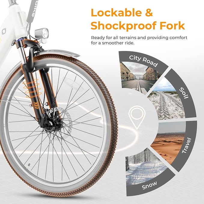 Heybike Cityscape 2.0 Electric Bike for Adults with 1200W Motor Peak, 468Wh Removable Battery, up to 50Miles 24MPH 26" Electric Commuter Bike with 7-Speed, UL Certified