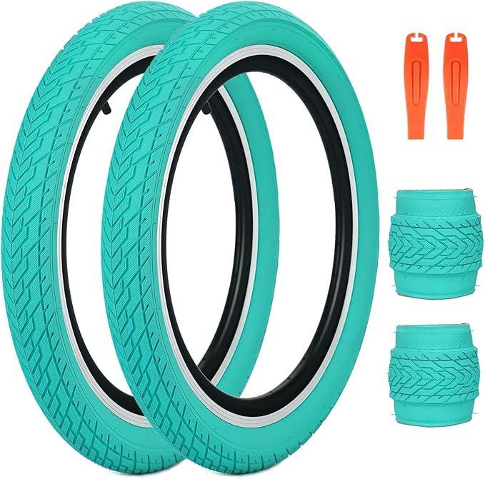 ZUKKA 20 x 2.35 Bike Tire 1/2 Pack 20 inch x 2.35 BMX Bike Tire Folding Replacement Tire for MTB Mountain Bike, BMX Bicycle Commuter Bike