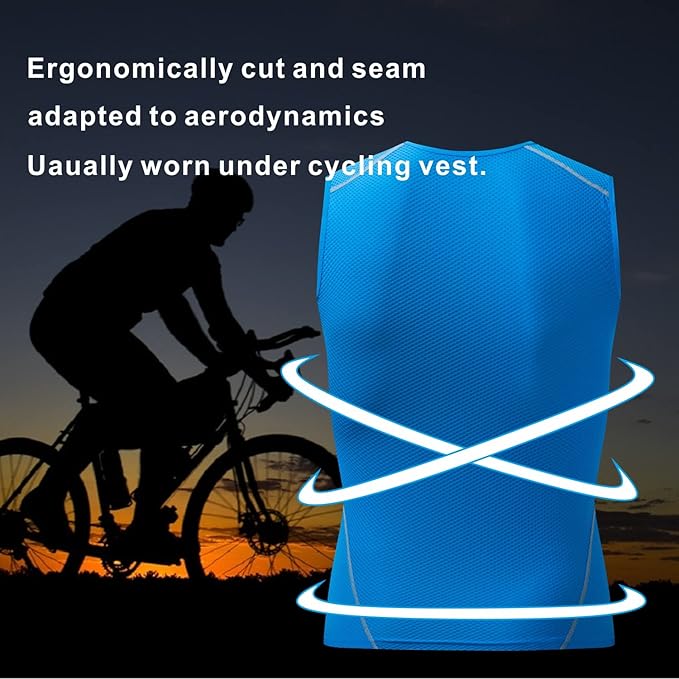 bpbtti Men's High Wicking Sleeveless Base Layer Cycling Running Underwear Quick Dry Vests Lightweight Sports Tank Tops