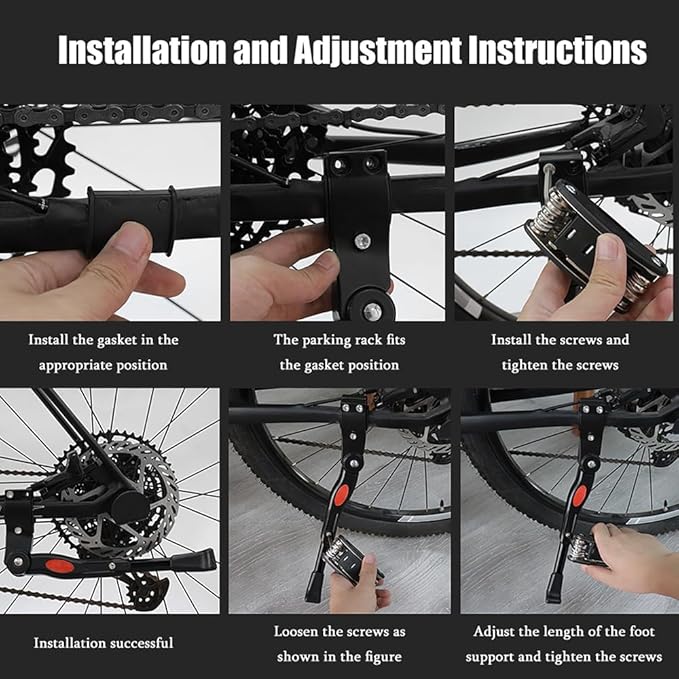 Bike Stands for Trek Checkpoint AL 3 Checkpoint AL 4, Bicycle Kickstands Aluminum Alloy Adjustable Rear Wheel Support Universal Cycling Components Parts,White