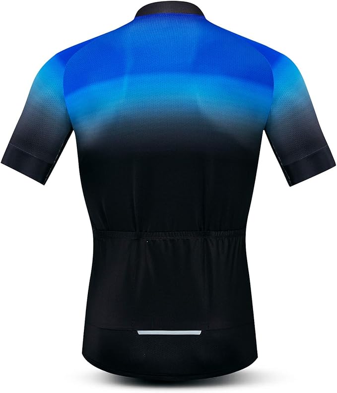 Men's Cycling Jersey Short Sleeve Bike Shirts Bicycle Jacket with Pockets