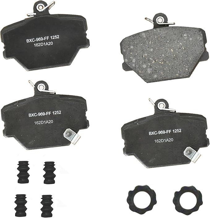 Bendix Premium SBC1252 Ceramic Front Brake Pads for Smart Cabrio 2005-2004, City-Coupe 2004-2003, Crossblade 2004, Fortwo 2016-2005, Roadster 2005-2004