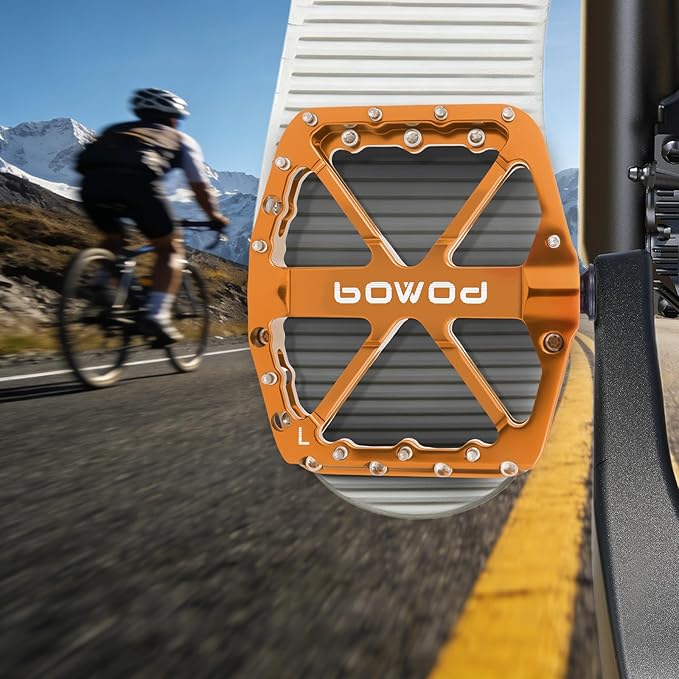 Bike Pedals 9/16" Lightweight Non-Slip Bicycle Platform Pedals - Fits Most Adult Bikes & Mountain Bikes &MTB, Road Bikes and Slip-Resistant Design