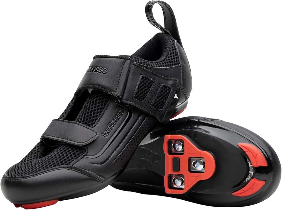 Tommaso Veloce II Cycling Shoes - Ride in Style - Peloton Shoes Triathlon Road Bike Indoor Cycling Men Women Compatible with Look Delta SPD SPD-SL Cleats White Black