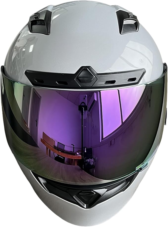 Qualifier DLX Helmet Visor,UV Protection Motorcycle Helmet Face Shield Compatible with Bell Qualifier/Qualifier DLX Mips/Star/Vortex/RS-1/RS-2/Revolver(Revo Deep Purple)