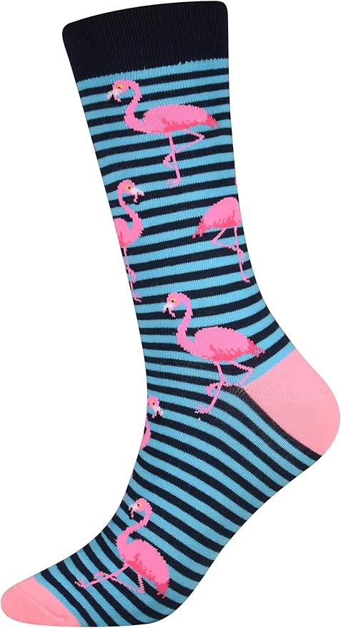 Cansok Men's 2/4 Packs Fun Crazy Novelty Dress Crew Socks