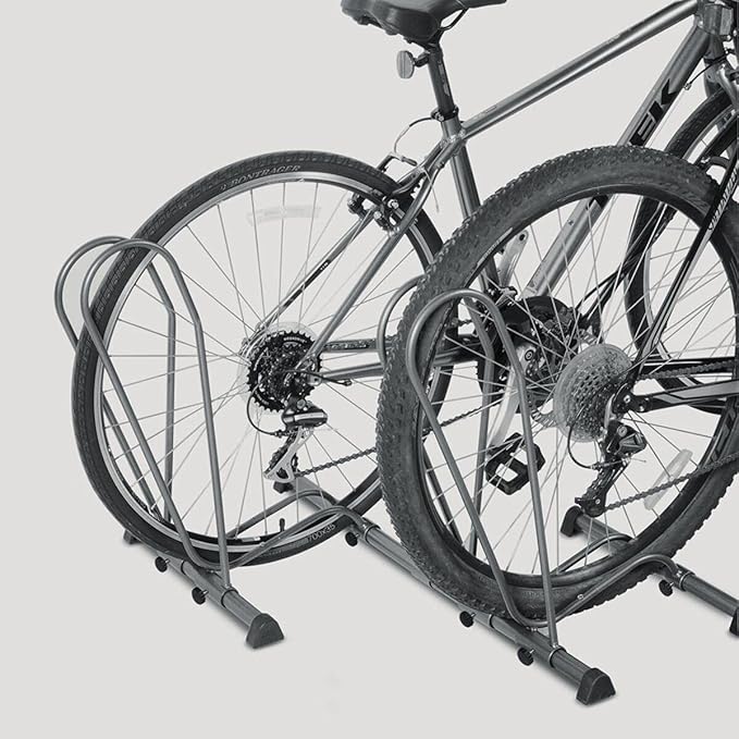 Delta Cycle Single Bike Stand Floor, Tool-Free Adjustable Bike Floor Stand for Mountain, Fat Tire, Road Bikes, Freestanding Bike Stand for Garage Parking