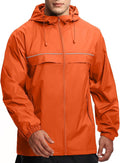 GEEK LIGHTING Rain Jacket Men Lightweight Waterproof Jackets Packable Windbreaker Hooded Raincoat for Golf Cycling Outdoor