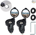 Bike Rear View Mirror for Handlebars, 2 Pack 1.18" Bike Handlebar Mounted Mirror with Allen Wrench - HD Wide View Convex Rearview Mirrors for Mountain Road Bikes