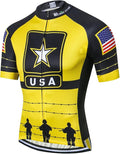 New Pro Full Zipper Men's Cycling Jersey Short Sleeve Riding Shirt USA