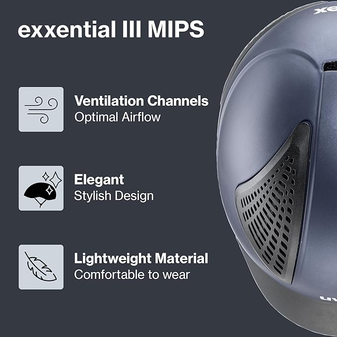 uvex exxential III MIPS - Lightweight Unisex Riding Helmet - Individual Size Adjustment