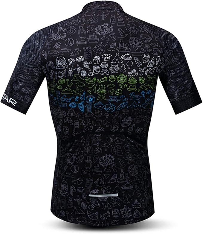 JPOJPO USA Cycling Jersey Men Road Bike Shirt Summer Biking Tops Short Sleeve Bicycle Clothes Cycle Wear Breathable