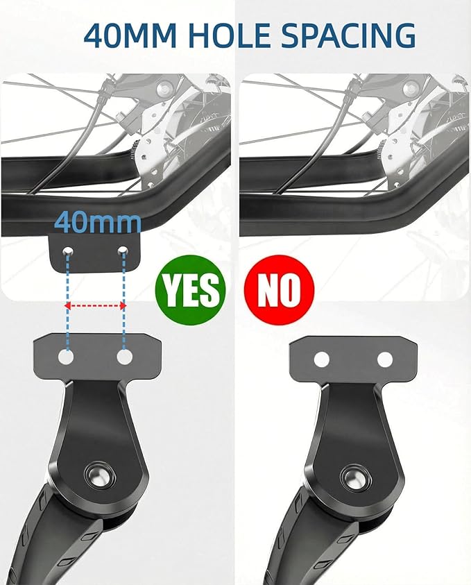 Adjustable Ebike Kickstand for 24-29 Inch Fat Tire Bike, Non-slip Bicycle Kickstand for Adult Bike, Electric Mountain Bike, E-Bike Accessories Replacement Part