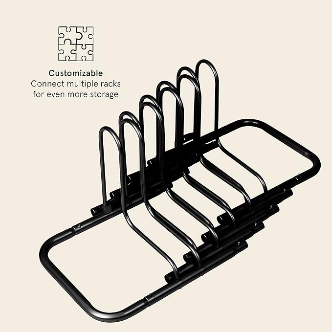 Retrospec Stash Rack 2, 4 & 5 Bike Floor Stand Bicycle Storage Organizer for Mountain Bike, Road Bike, Weather Resistant Fine Powder Steel Coating Fits Wheels up to 3" | for Mountain Bike, Road Bike, Weather Resistant, Fits Wheels up to 3"