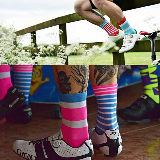 GuaziV Mens Womens Cycling Socks,4-6pcs Running Socks Colourful Athletic Socks Ankle Sport Socks 6-11