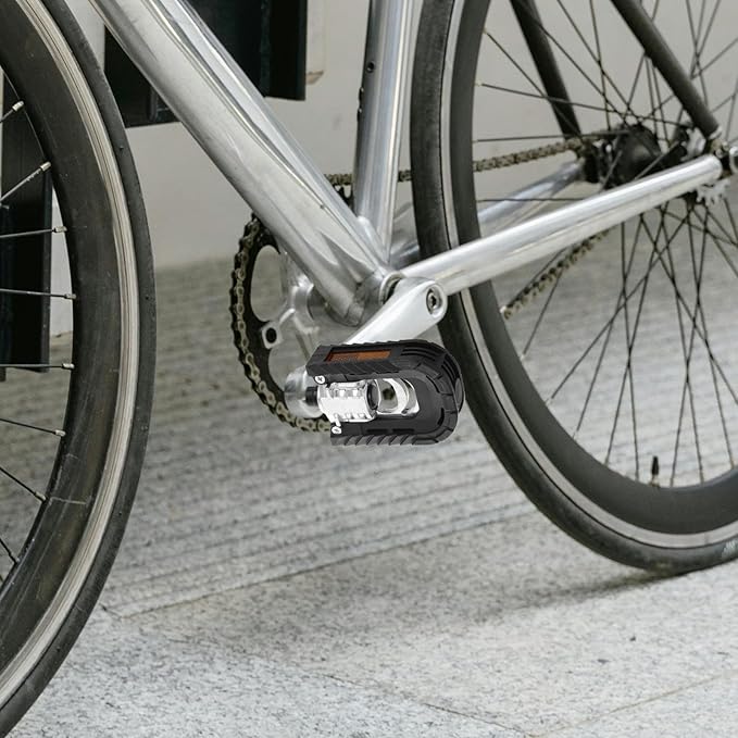 Foldable Aluminum Alloy Bike Pedals Flat Mountain Bicycle Pedals with Wrench Pair for Road, Electric, and Cycling Accessories