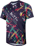 ROTTO Mens MTB Jersey Mountain Bike Cycling Shirt Short Sleeve for MTB BMX Downhill Wicking Quick Dry