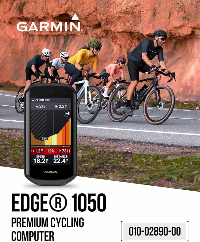 Garmin Edge 1050 Premium Cycling Computer with Wearable4U Bundle