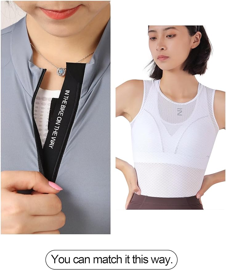 INBIKE Cycling Jersey Women Long Sleeves Bike Shirts with Pockets Quick Dry Bicycle Clothing for Road Biking Riding