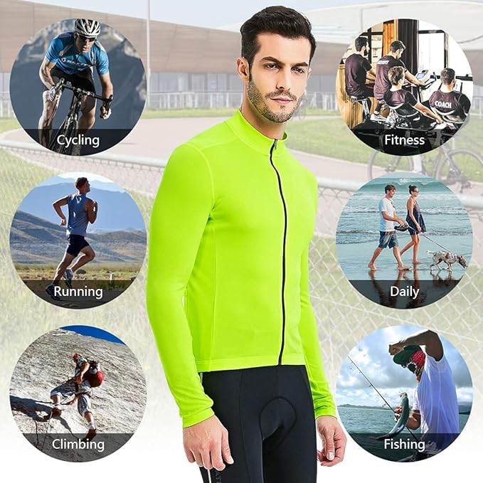 CATENA Men's Cycling Jersey Short Sleeve Shirt Running Top Moisture Wicking Workout Sports T-Shirt