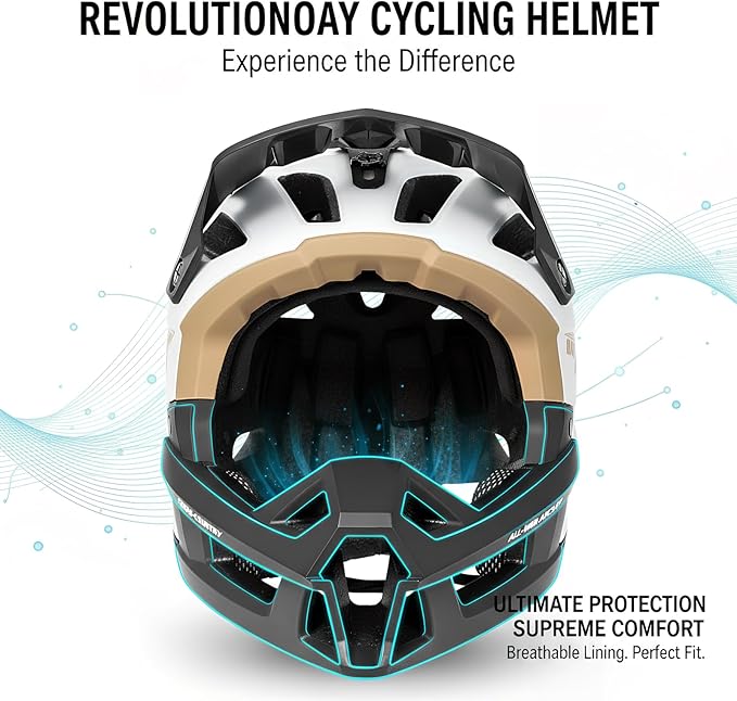 BATFOX Full Face Mountain Bike Helmet for Men Women Adult Helmet Downhill DH BMX MTB