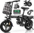 Electric Bike for Adults, 1200W Peak Motor Commuter Ebike, 20-28MPH Speed, 32 Miles Range, Removable Waterproof Battery, Dual Disc Brakes Electric Bicycle, UL 2849 Certified