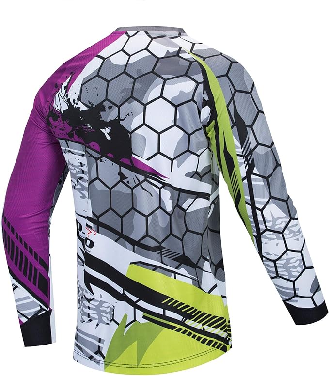 PSPORT Men's Motocross Jersey Long Sleeve Motocross Shirt Men Mountain Dirt Bike Jersey Downhill Riding Racing Clothing Tops