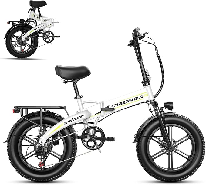 1000W Folding Electric Bike for Adults,75+ Miles,30+MPH,48V 20.8Ah Removable Battery,20" Fat Tire Electric Bike,Front Suspension 7-Speed Commuter Ebike,UL Certified