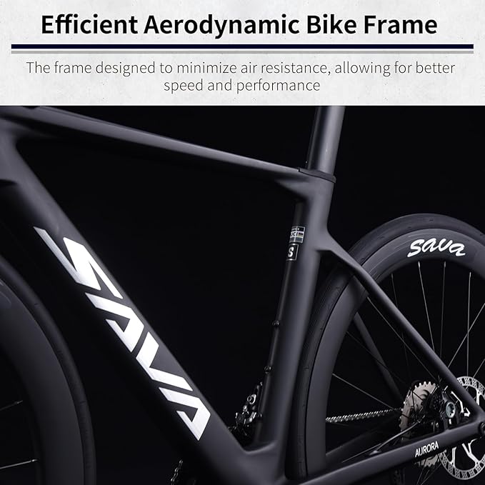 SAVADECK A7L Carbon Road Bike, T800 Carbon Fiber Frame 700C Racing Bicycle with Shimano 105 R7100 24 Speed Groupset and Hydraulic Disc Brake, Ultra-Light Carbon Bike for Man and Women