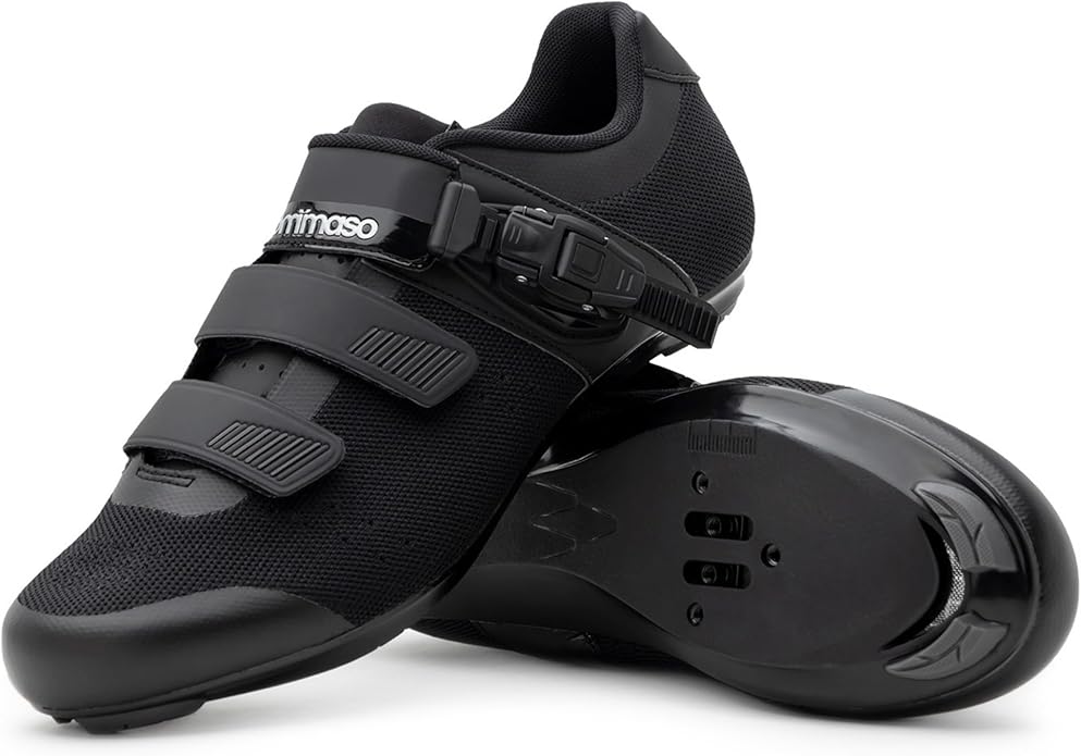 Tommaso Strada Mens SPD & Peloton Shoes—2 in 1 Cycling Shoes—Install Your Own Delta or SPD Cleats for Spin Bikes, Indoor Cycles or Most Mens Bicycles—Explore Bike Accessories