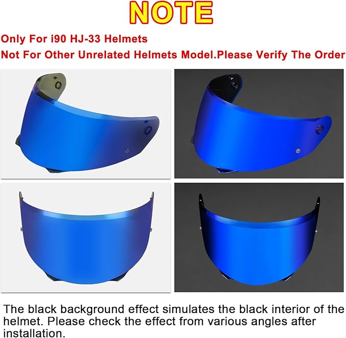 PSLER i90 Visor - HJ-33 Helmet Tinted Visor i90 Face Shield Motorcycle Helmet Visor for i90 HJ-33,Deep Blue