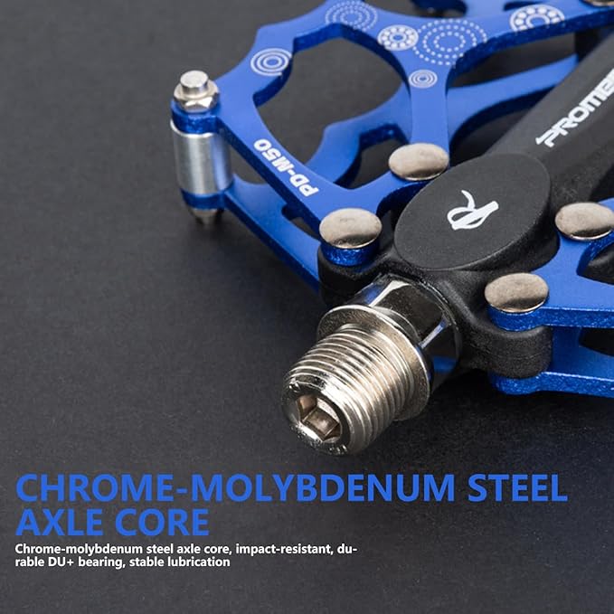 ‌Ultralight CNC Bike Pedals - Sealed Bearings Mountain/BMX/Road Pedals with Non-Slip Surface & 9/16" Chrome-Molybdenum Steel Spindle for MTB/Gravel/Cyclocross Bikes