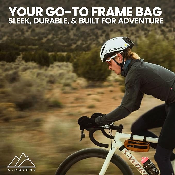 ALMSTHRE Bike Frame Bag | Weather-Resistant, Waterproof Zippers & Dual-Sided Access for Road, MTB, and Ebike Frames