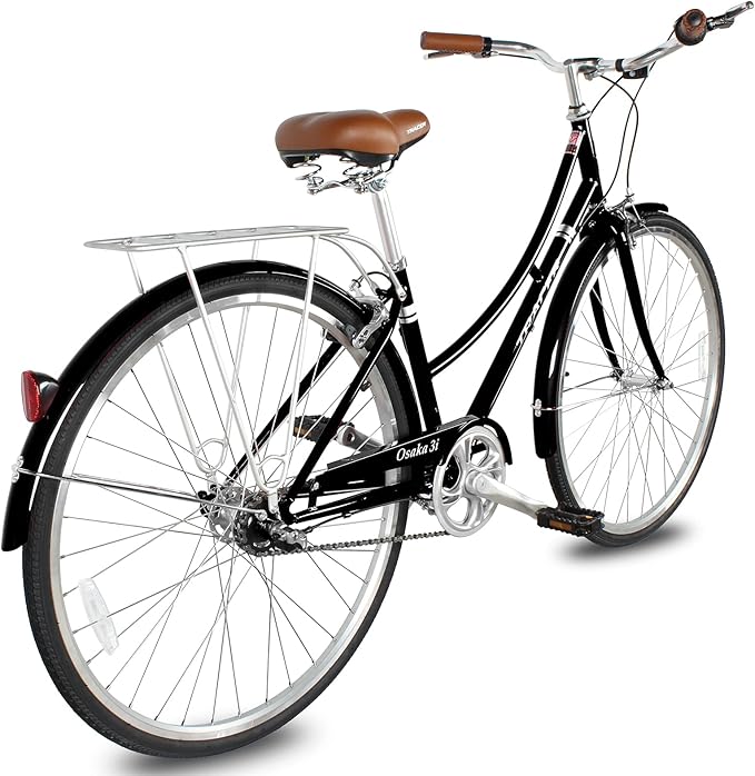 Tracer Osaka Hybrid Bikes, Steel Frame, Shimano Nexus Inter 3/7 Speed, Brown Seat Brown Grips, Road Bike, City Bike, Multiple Colors