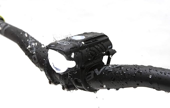 NiteRider Swift 500 Front Bike Light Sabre 110 Rear Bike Light Combo Pack- USB Rechargeable Bicycle Headlight LED Front Light Easy to Install Water Resistant Road Commuting Cycling Safety Flashlight