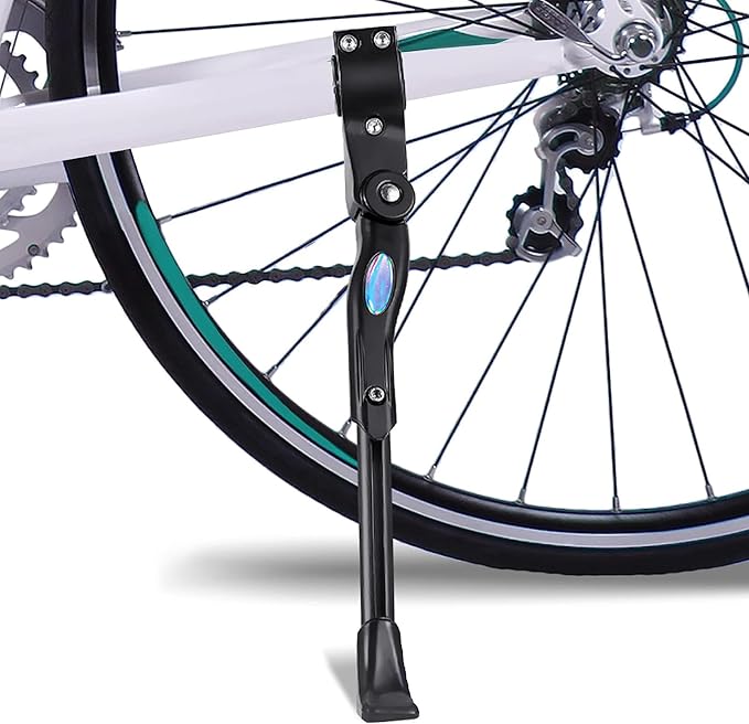 Adjustable Bike Kickstand, Aluminum Bicycle Kickstand, Rear Mount Kickstand, Bike Kick Stand for Mountain Bike/700 Road Bike/BMX for 22'' 24'' 26'' 27.5'' 28" Adult Bike Kickstand