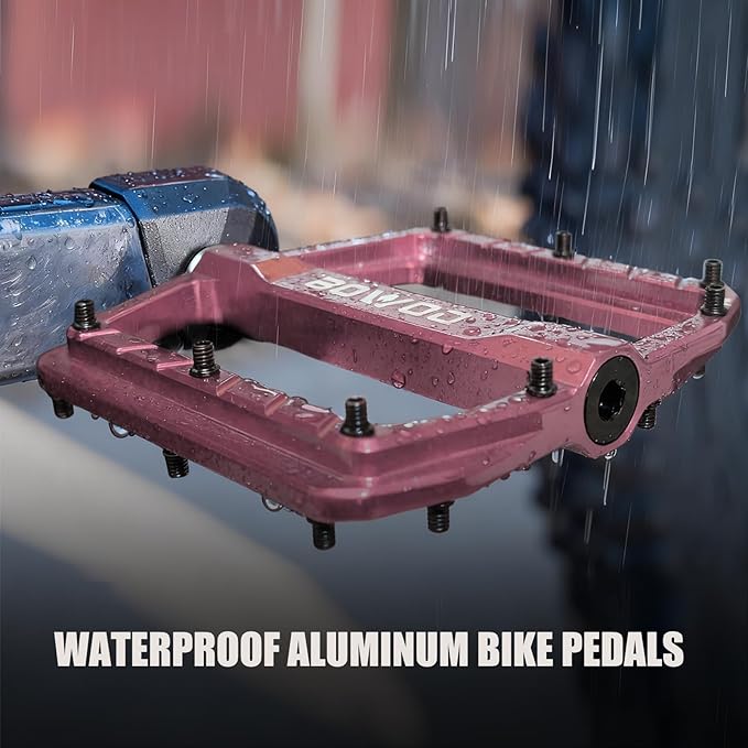 Bike Pedals 9/16" Lightweight Non-Slip Bicycle Platform Pedals - Fits Most Adult Bikes & Mountain Bikes &MTB, Road Bikes and Slip-Resistant Design