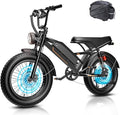 Jasion 3000W/2000W Electric Bike for Adults Teens,Electric Dirt Ebike 80/55 Miles Range,Moped Style E Bike 32/28MPH,20"/16"*4 Fat Tire Off Road Bike with Cruise Control,Dual Suspension E Motorcycle