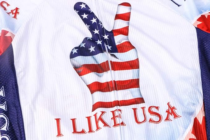 New Pro Full Zipper Men's Cycling Jersey Short Sleeve Riding Shirt USA