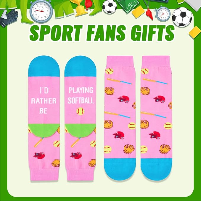 Zmart Sport Gifts for Men - Softball Basketball Volleyball Wrestling Plane Bike Socks