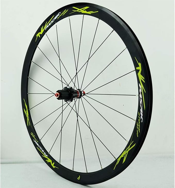 Carbon Fiber 700C Road Bikes Wheelset 40mm Aluminum Rim Front + Rear Wheel C/V Brake Quick Release 7 8 9 1011 Speed Matte
