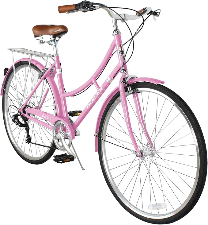 Tracer Osaka Hybrid Bikes for Women/Men,Steel Frame, 7-Speed/Inter-3 Speed, 700c Wheels,City Bike,Comfort Bike,Commuter Bike,Womens Bike Multiple Color